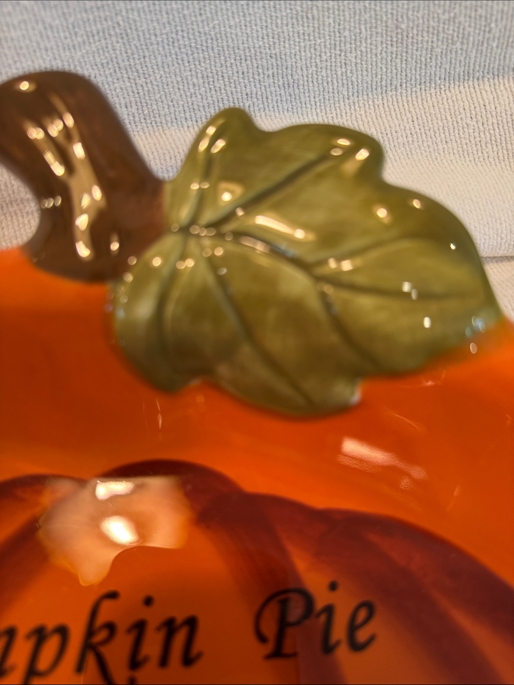Orange Pumpkin Pie Decorative Serving Plate - Picture 7 of 7